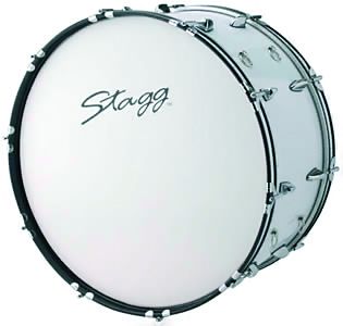 Stagg MBD-2612, buben pochodový basový 26" x 12", bílý