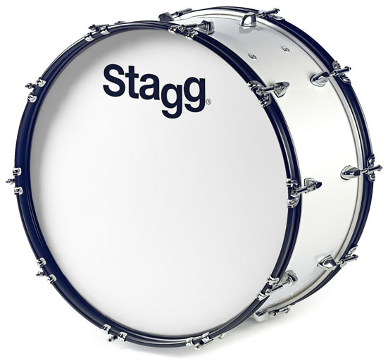 Stagg MBD-2210B, buben pochodový basový 22" x 10", bílý