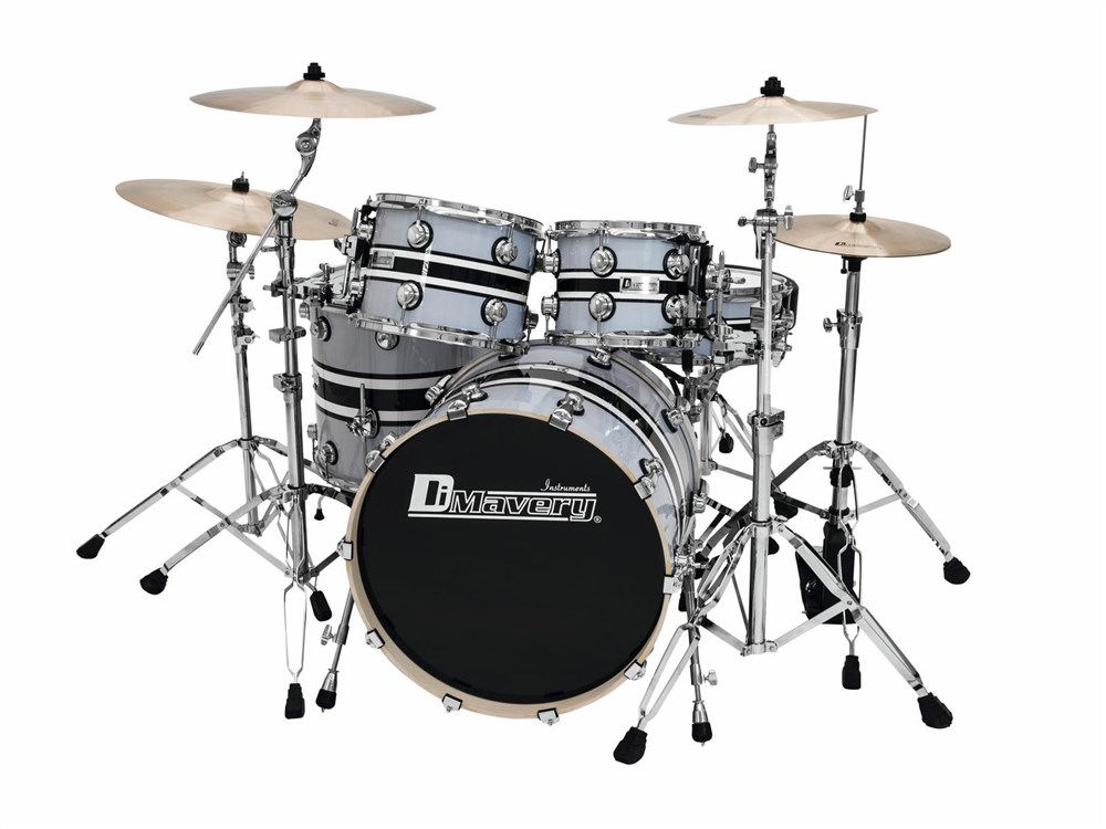 Dimavery DS-555, bicí sada, bílá perleť