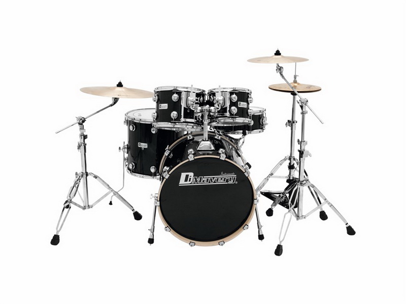 Dimavery DS-610, bicí souprava, lesklá černá